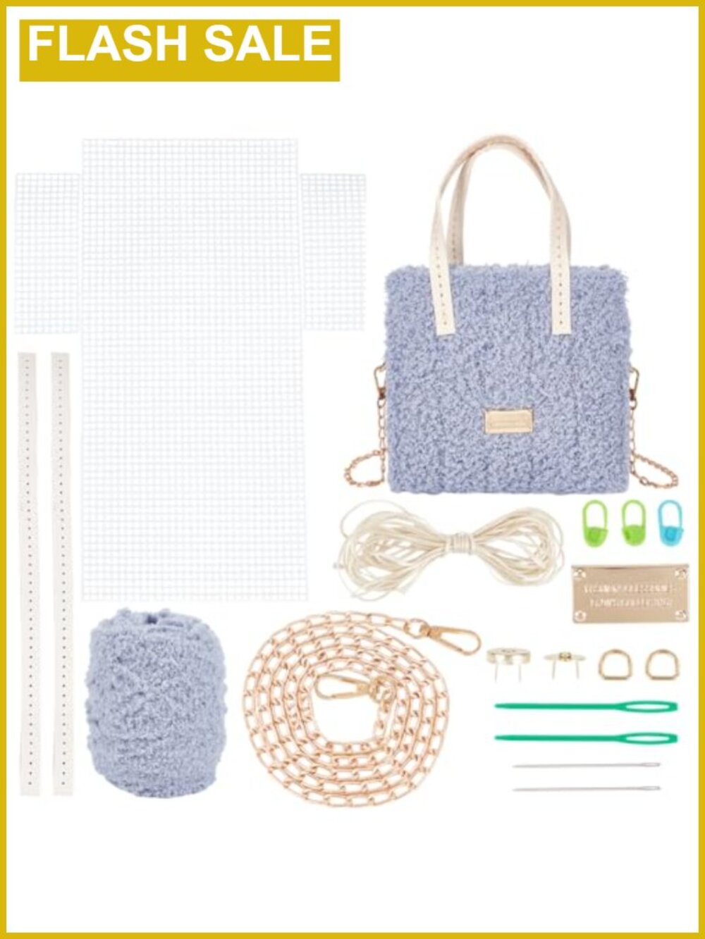 DIY Knitting Crochet Bag Making Kit PU Leather Handmade Sewing Craft Set